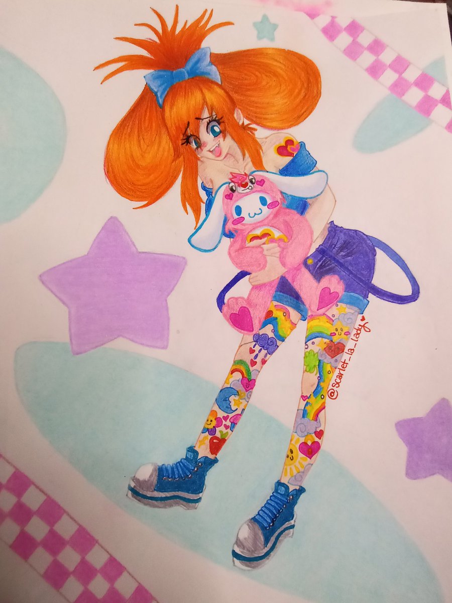 ScarletLaLady's tweet photo. Al fin terminé mi dibujo de #artcreationgroup de la dinámica de "tu OC x ositos cariñositos" 🌻✨ me tarde por varias cositas y principalmente por trabajo pero ya uwu espero que les guste me encantooo 💕✨
#dibujo #dibujotradicional #oc  #YukoOc  #sanrioxcarebears #lovealotbear https://t.co/jVaS4V0EVL
