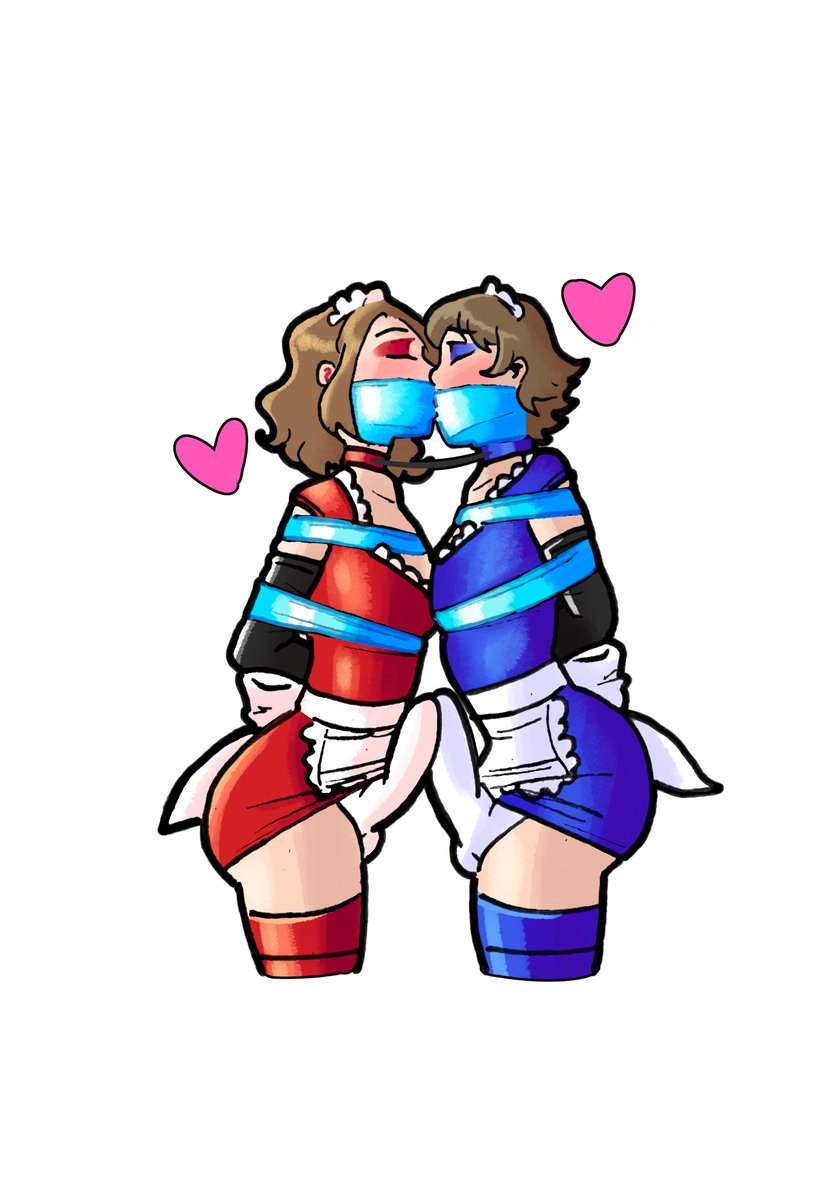 00Stryker's tweet image. Happy (late) St Valentines Day what can I say but love is in the air for these fmp kinky maids hope you love it and a big thank you to @luozcuridad for the collab if interested for ONLY interested for a lovely simple art like these DM me on discord