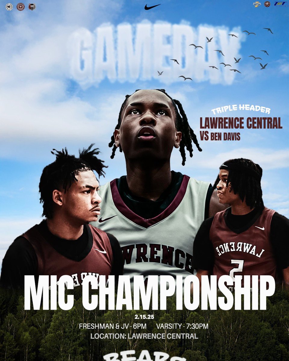 Coach Phil Washington (@koachwashington) on Twitter photo ๐จ๐GAMEDAY๐๐จ
<a href="/lawrence_cbb/">Lawrence Central Boys Basketball</a> will host <a href="/BenDavisBasket1/">Ben Davis Basketball</a> with a MIC CONFERENCE CHAMPIONSHIP on the line ๐ฟ Triple Header Night, Fr/JV 6PM V 7PM. Go Bears ๐ป <a href="/LCHSBears/">Lawrence Central</a> <a href="/LCHSAthletics/">LCHSAthletics</a> <a href="/FreshmanLc/">LC Freshmen School</a> <a href="/LCHSBAC/">LCBAC</a> <a href="/ltgoodnews/">LT Schools</a> <a href="/KyleNeddenriep/">Kyle Neddenriep</a> ๐จ๐GAMEDAY๐๐จ
<a href="/lawrence_cbb/">Lawrence Central Boys Basketball</a> will host <a href="/BenDavisBasket1/">Ben Davis Basketball</a> with a MIC CONFERENCE CHAMPIONSHIP on the line ๐ฟ Triple Header Night, Fr/JV 6PM V 7PM. Go Bears ๐ป <a href="/LCHSBears/">Lawrence Central</a> <a href="/LCHSAthletics/">LCHSAthletics</a> <a href="/FreshmanLc/">LC Freshmen School</a> <a href="/LCHSBAC/">LCBAC</a> <a href="/ltgoodnews/">LT Schools</a> <a href="/KyleNeddenriep/">Kyle Neddenriep</a>