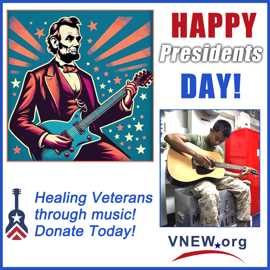 VeteranWorkshop's tweet photo. Support our veterans with the gift of music! This Presidents Day please considers donating to the Veterans National Entertainment Workshop. Your tax-deductible gift provides free instruments and music lessons to those who keep our nation safe! Donate at https://t.co/oKADuDu6vA! https://t.co/eafAj2vXGW