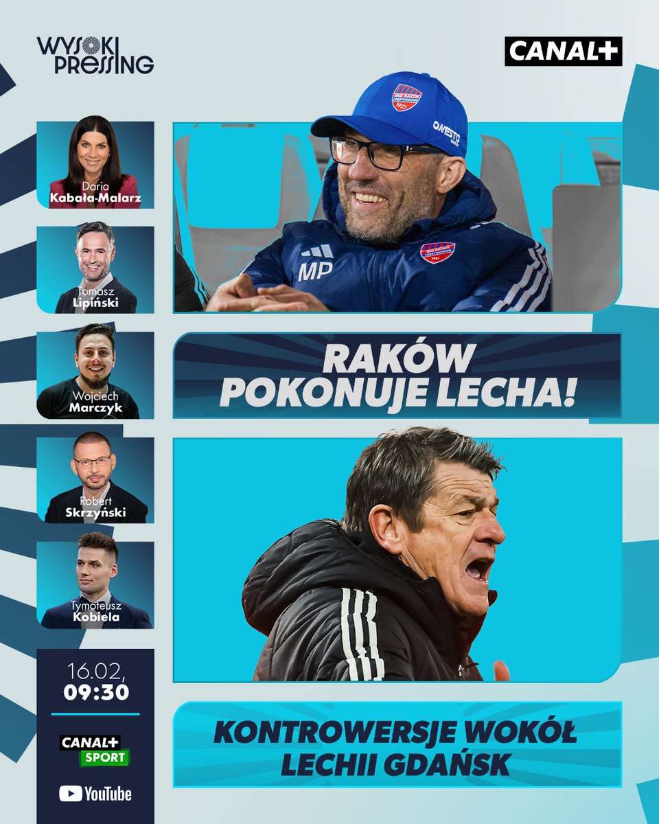 To był wyjątkowo intensywny piłkarski tydzień 🔥

Najważniejsze wydarzenia ostatnich dni podsumujemy w Wysokim Pressingu ⚽

👉 <a href="/DariaKabala/">Daria Kabała-Malarz</a>,  <a href="/T_Kobiela/">Tymek Kobiela</a>, <a href="/Skrzynia76/">Robert Skrzyński</a>, <a href="/WMarczyk/">Wojtek Marczyk</a>, Tomasz Lipiński

📺 Oglądamy od 09:30 na naszym YouTube: youtube.com/watch?v=foHABl…