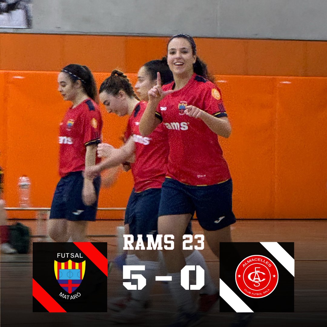 Futsal_Mataro's tweet photo. ✅️ El Futsal Rams 23 Mataró no falla al Roca I guanya amb autoritat davant Futsal Almacelles
#maideixisdelluitar
#rams23 https://t.co/0XcN06ZmZx