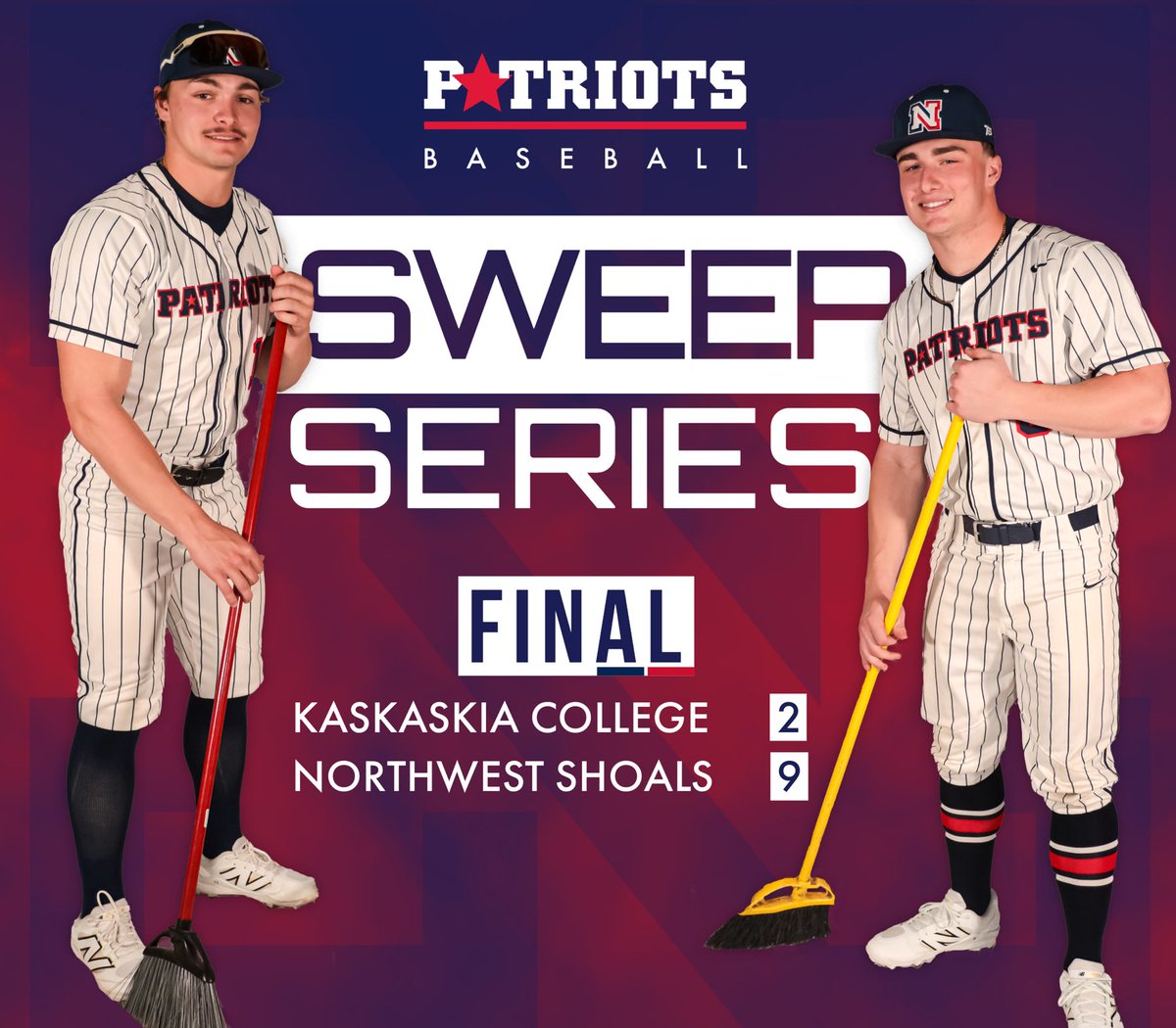 Big weekend for the Pats with a 3 game series home sweep. 
Go Pats⚾️🇺🇸