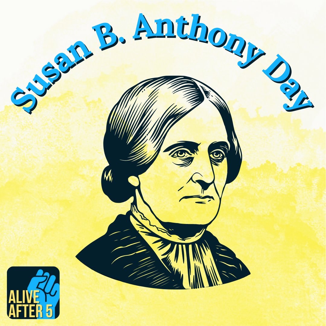 Thank you Susan B. Anthony, for all you have done for women's rights.
.
.
.
#aliveafter5 #bcfed #worksafebc #youngworkers #knowyourrights #health #safety #bc #canada #britishcolumbia
