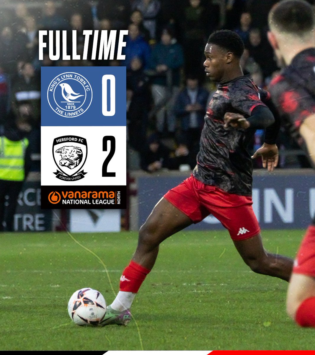 FULL TIME | A MASSIVE three points 🙌

King's Lynn🔵 0-2 ⚫️Hereford
#COYW | #OurCity
