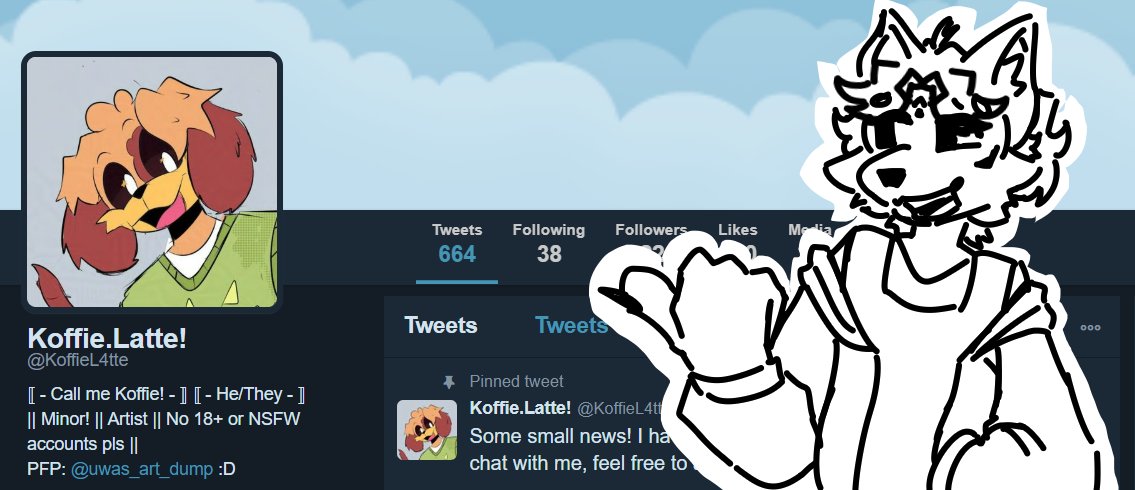 D0G_Mocha's tweet photo. Hey everyone! If it wasn't that obvious, my friend 'Koffie." doesn't exist, and it's my new account! So I invite anyone to follow my new account if you want to see my newest drawings since the start of the year! https://t.co/vh972TwVek