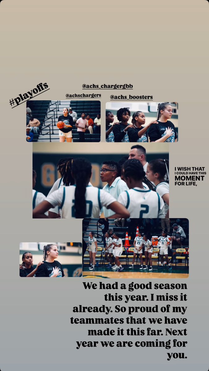 What a wonderful season we had for basketball. So proud of my teammates and how far we have came. See you next season. 🏀🫵