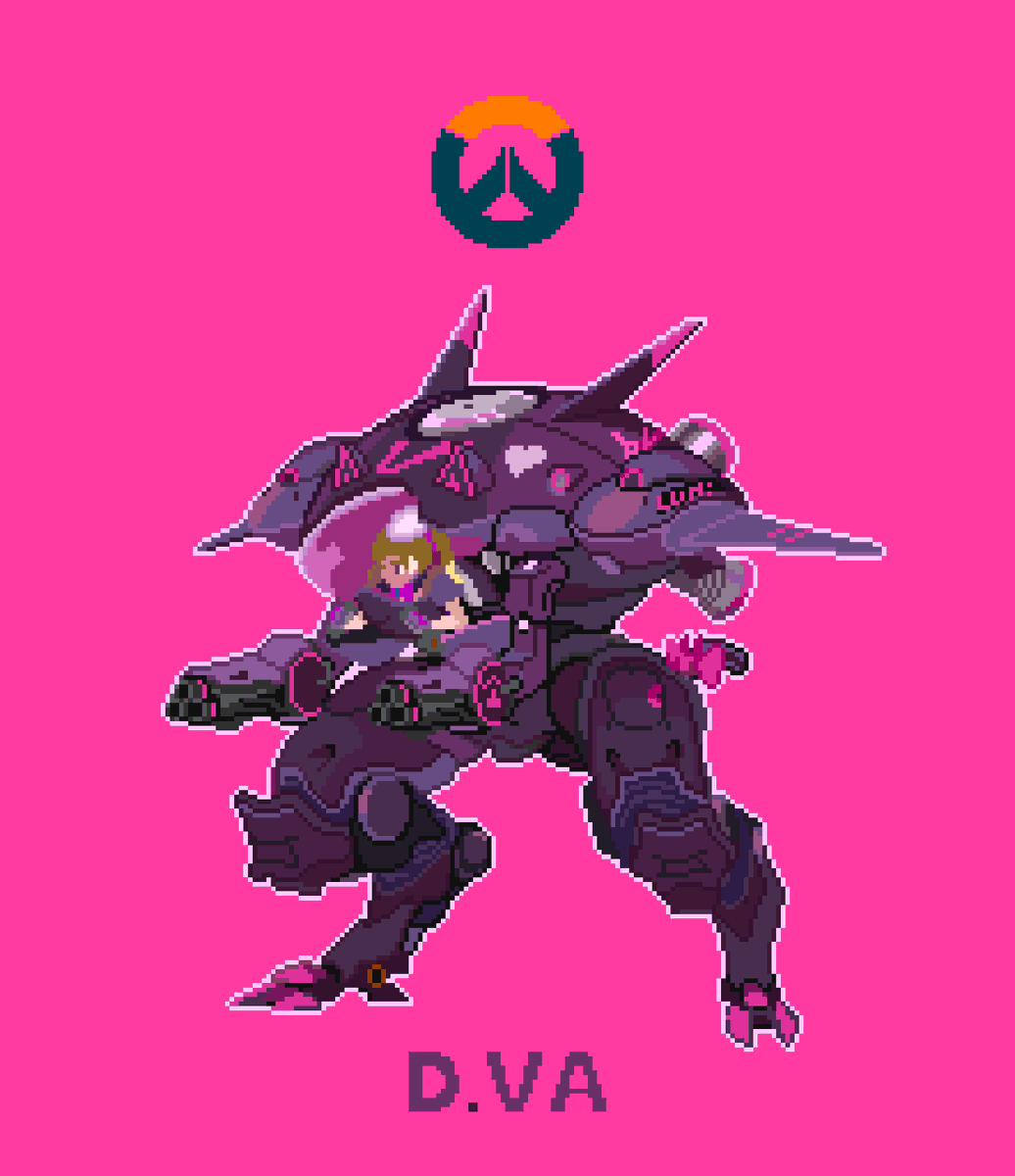 tapponKD's tweet photo. 無印OWではみんなこれだった
＃OW2 ＃OW ＃オーバーウォッチ ＃Dva ＃ブラック・キャット #ドット絵 https://t.co/cmILZTRFiz