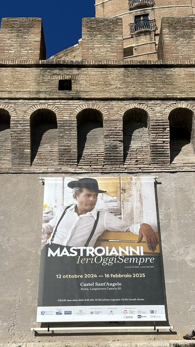 danflamini's tweet image. "#Mastroianni. Ieri Oggi, Sempre" #CastelSantAngelo #Roff19 @MiC_Italia