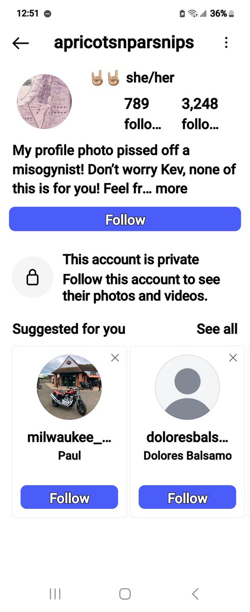 kdlib63's tweet image. You know when you pissed off a crazed lefty...when they change their Instagram Profile!!! They put a strangers name to try to get even!!