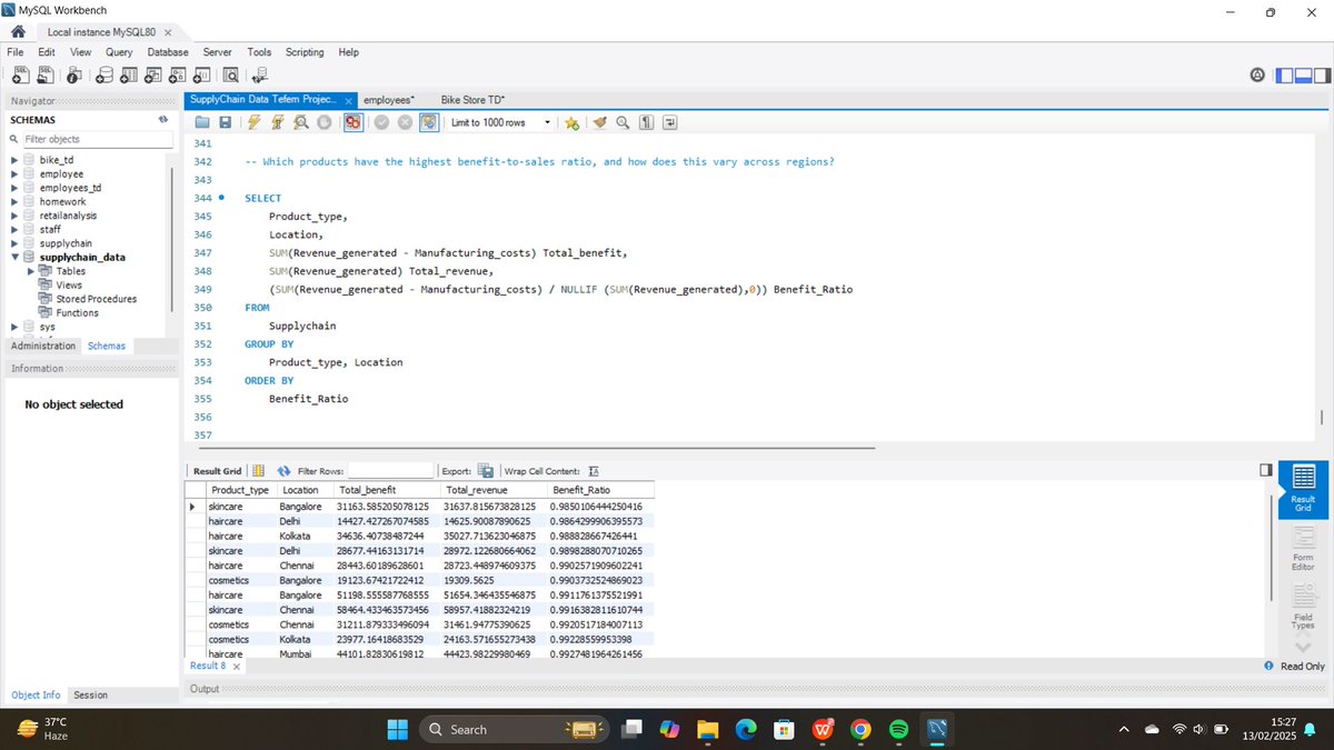 Rach_elie's tweet photo. Week 5 of the 12 weeks Challenge with  @tefem_network

This is the second part of the Supply Chain dataset. This part covers the Inventory &amp; Logistics and Sales &amp; Customers category using SQL.

#mytechstory #tefem #dataanalysis https://t.co/I0ez0e6QcC