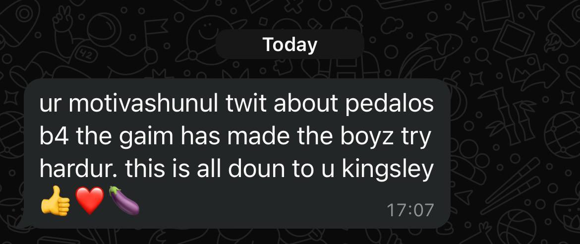 Kingsley_Royal's tweet photo. I’m not saying I’ve singlehandedly made this happen, but Button has just messaged me this from the dressing room about my pre-match tweet.
#ReadingFC #PromotionCharge https://t.co/gDMZHkmmOC