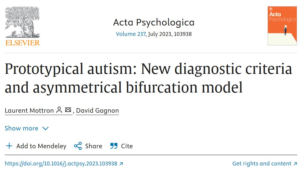 Autismo: ¿nuevos criterios diagnósticos en el horizonte?

En 2023, Mottron y Gagnon propusieron nuevos criterios Dxs para el autismo prototípico, cuestionando la heterogeneidad del espectro actual.

#comandopsycho

Abro 🧵