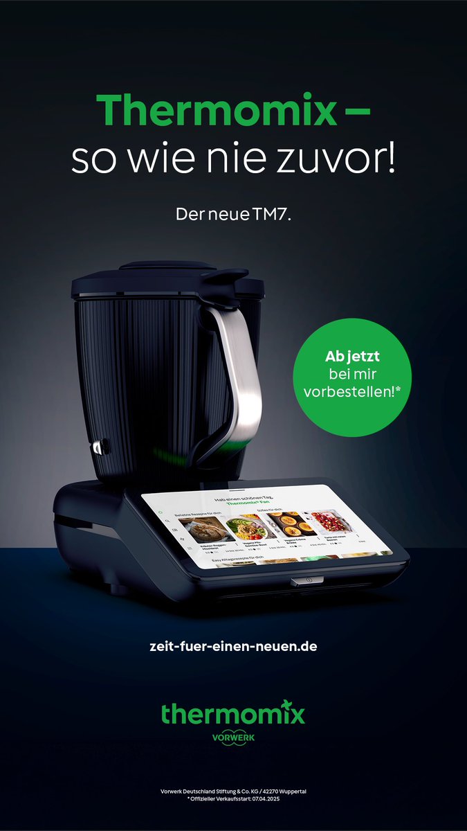 MrDyro's tweet photo. Jetzt bei mir vorbestellen! Schreib mir gerne eine DM. 🥰

#thermomix #tm7 https://t.co/4TCmPswhY0