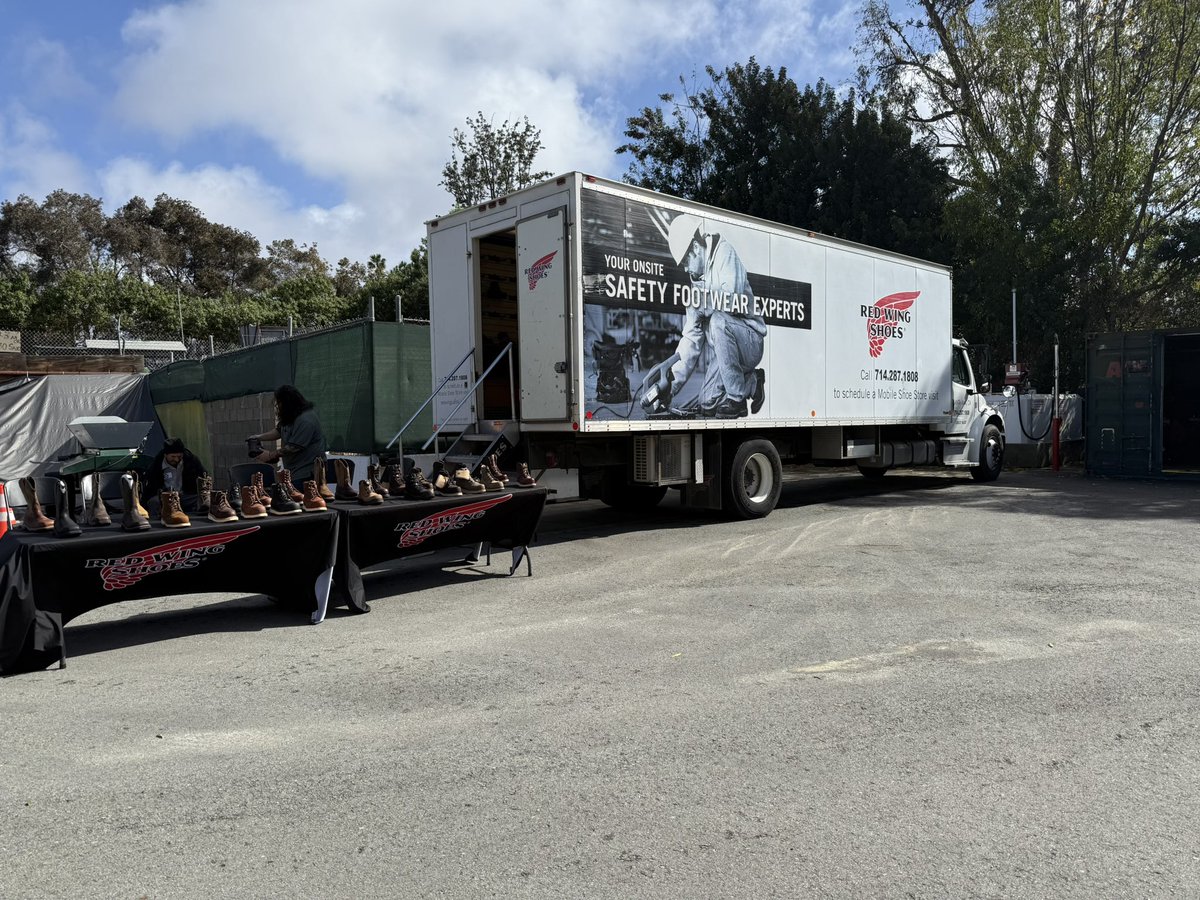 We have the <a href="/RedWingShoes/">Red Wing Shoes</a>  boot truck come by annually to replace our team members safety boots. A lot of smiles and gratitude on our team. 🙏