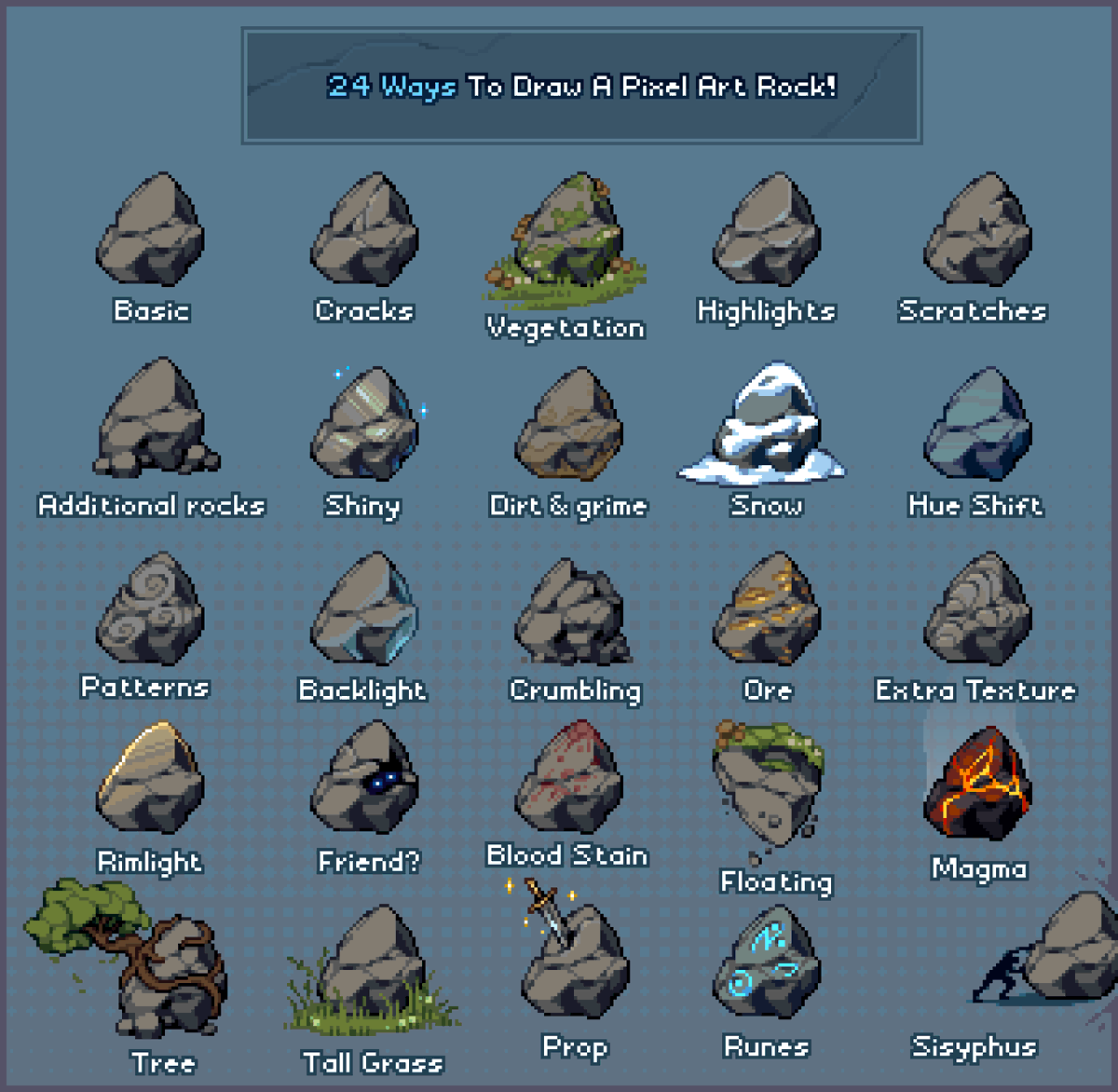 Rappenem's tweet photo. How to rock 🪨
#pixelart https://t.co/rmXMaBVI9F