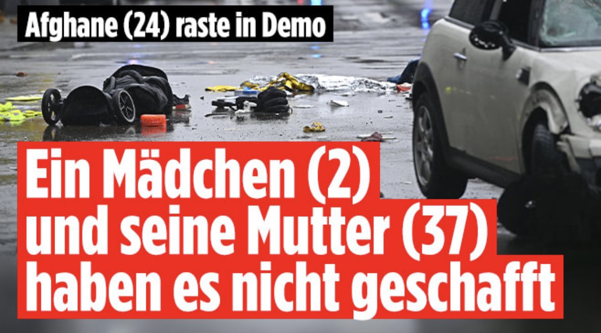 Die Mutter hat es auch nicht geschafft. 

DAS ist das Ergebnis eurer offenen Grenzen und eurer Demos gegen Rechts, ihr elenden Arschlöcher! 

#münchen