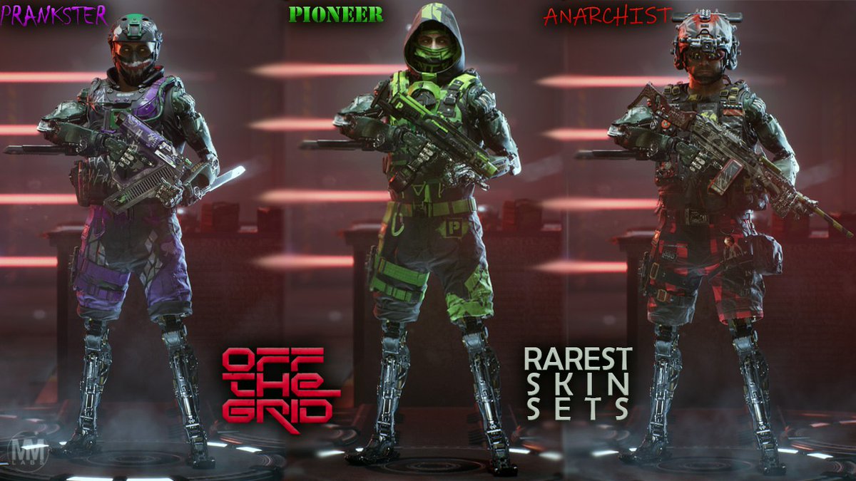 🎮Here are the 3 rarest skins sets in #OTG <a href="/playoffthegrid/">Off The Grid</a> 

🥇Pioneer
🥈Prankster
🥉Anarchist

👑 Rarer than a winged pegasus 🤑

😱If you own one of these, it's like getting into #Bitcoin in 2009.
You done well 😎

#Crypto $GUN #FPS #PS5 #XBOX #PC <a href="/GUNbyGUNZ/">GUNZ Official</a> <a href="/GunzillaGames/">Gunzilla Games</a>