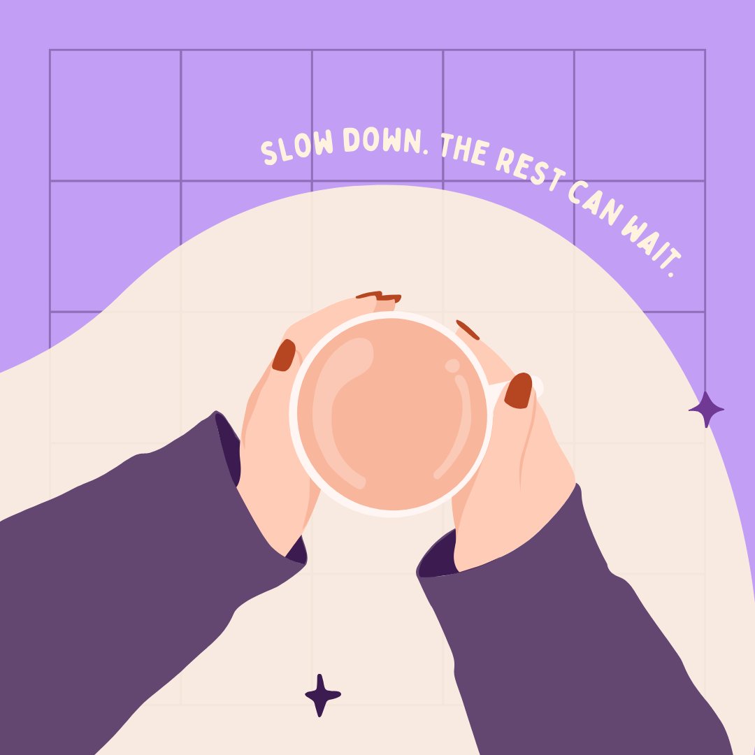 HUCommunities's tweet photo. Take a deep breath. 🌿 Slow down—everything else can wait. Your well-being comes first. 💙 #SelfCareFirst #MentalWellness https://t.co/zEzrsv5DpR
