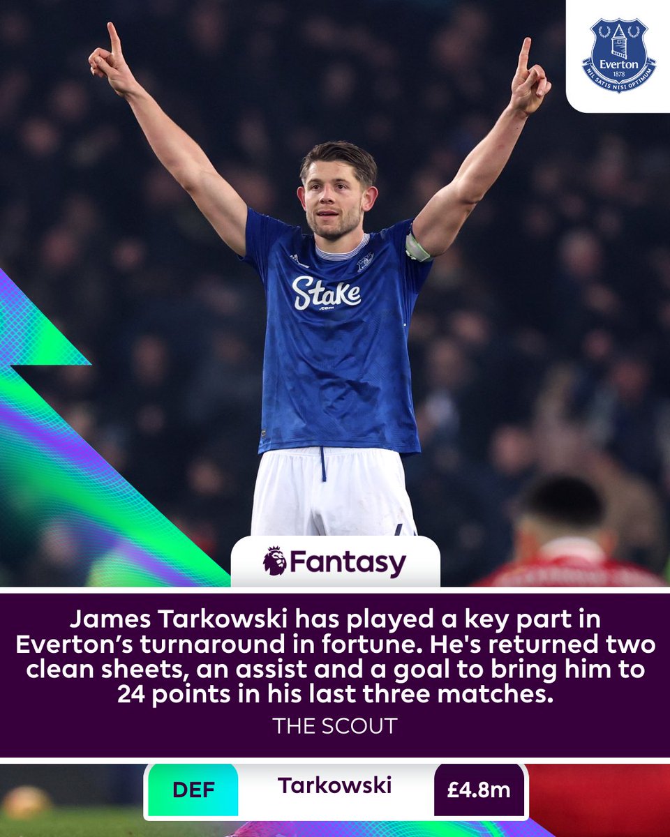 OfficialFPL's tweet photo. James Tarkowski has been bagging plenty of points in recent weeks 👝

#FPL #CRYEVE https://t.co/nbeK24sNEH