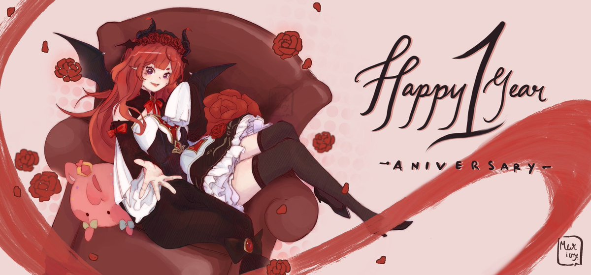 Congrats on first year anniversary！🎉🎉

Hope you continue to have a wonderful time streaming.  <a href="/GohyaV/">Gohya ゴーヤ🌱🩸</a>
#GohyART