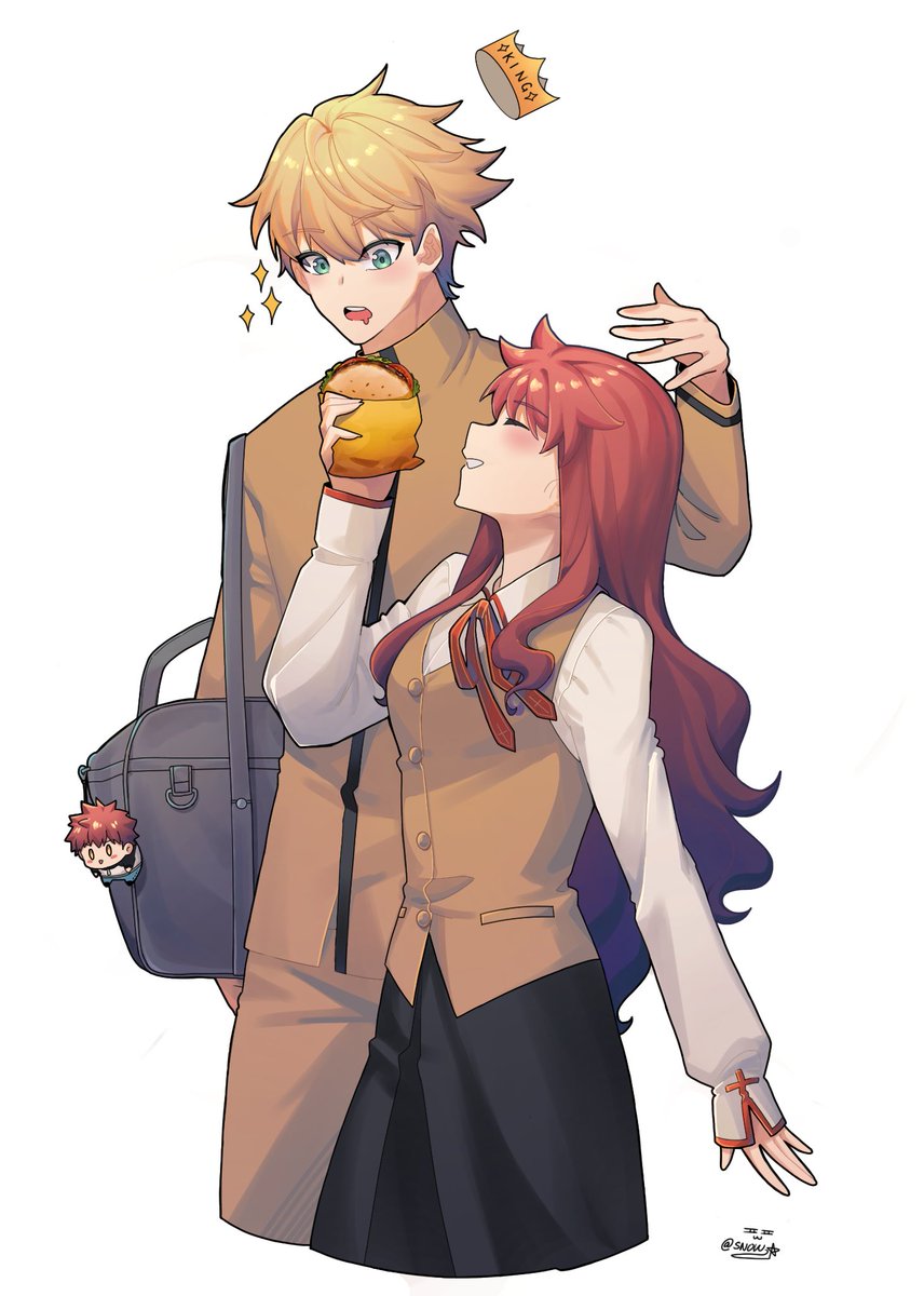 N_asu_mi's tweet photo. King arthur x shirou https://t.co/FHaWBaQGPp