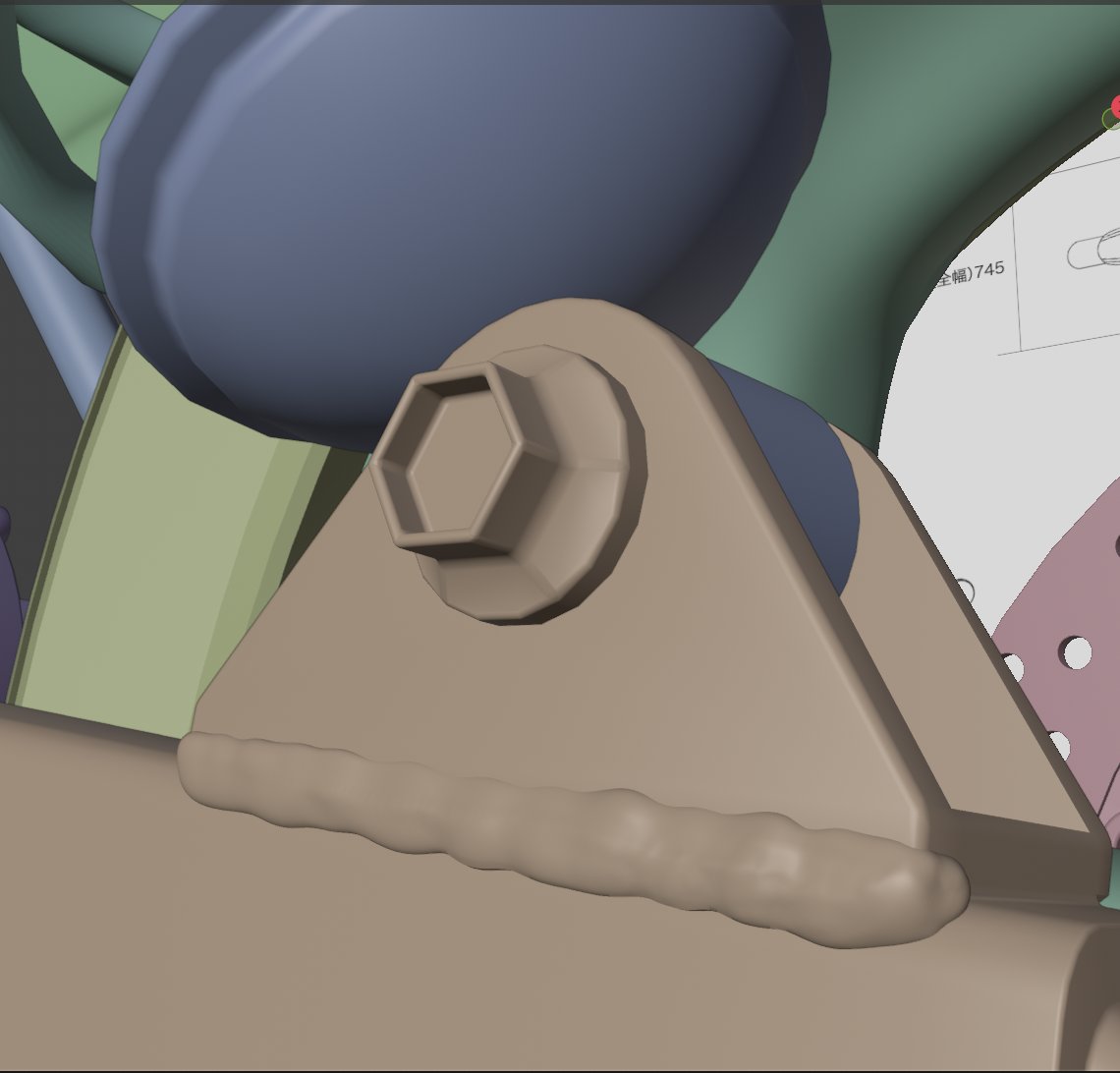 203095's tweet image. CB400SFモデリングの進捗

リアサスペンションがやっとできた…
溶接痕が難しかった！！

#Blender #CB400SF #バイク #モデリング #3DCG