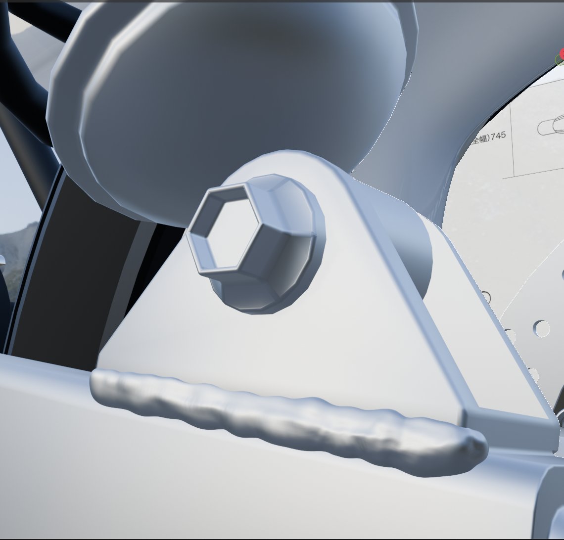 203095's tweet image. CB400SFモデリングの進捗

リアサスペンションがやっとできた…
溶接痕が難しかった！！

#Blender #CB400SF #バイク #モデリング #3DCG