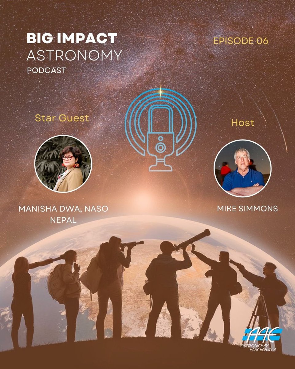 Astronomy for Equity (@astro4equity) on Twitter photo This episode of Big Impact Astronomy features the incredible Manisha Dwa and the team from Nepal Astronomical Society promoting astronomy education in Nepal, empowering women in the field, inspiring the next generation of scientists. <a href="/NASONepal/">Nepal Astronomical Society</a> <a href="/ManishaDwa/">Manisha Dwa</a> astro4equity.org/podcast/inspir… This episode of Big Impact Astronomy features the incredible Manisha Dwa and the team from Nepal Astronomical Society promoting astronomy education in Nepal, empowering women in the field, inspiring the next generation of scientists. <a href="/NASONepal/">Nepal Astronomical Society</a> <a href="/ManishaDwa/">Manisha Dwa</a> astro4equity.org/podcast/inspir…