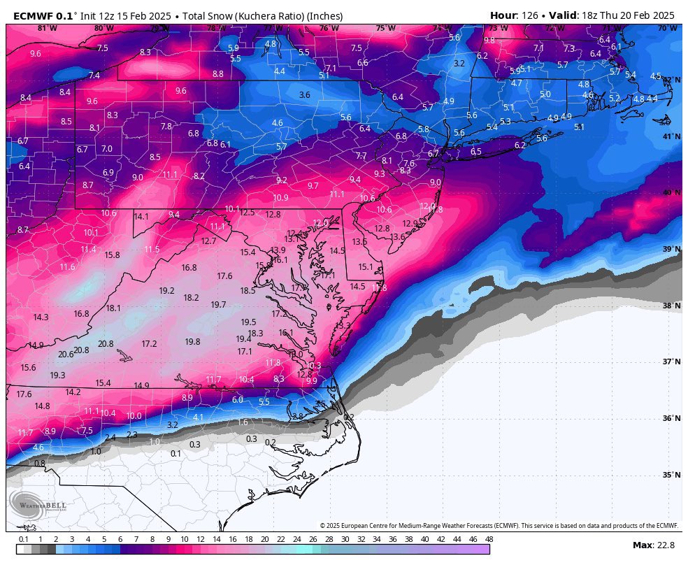 12Z Euro: yes please for VA! WOW