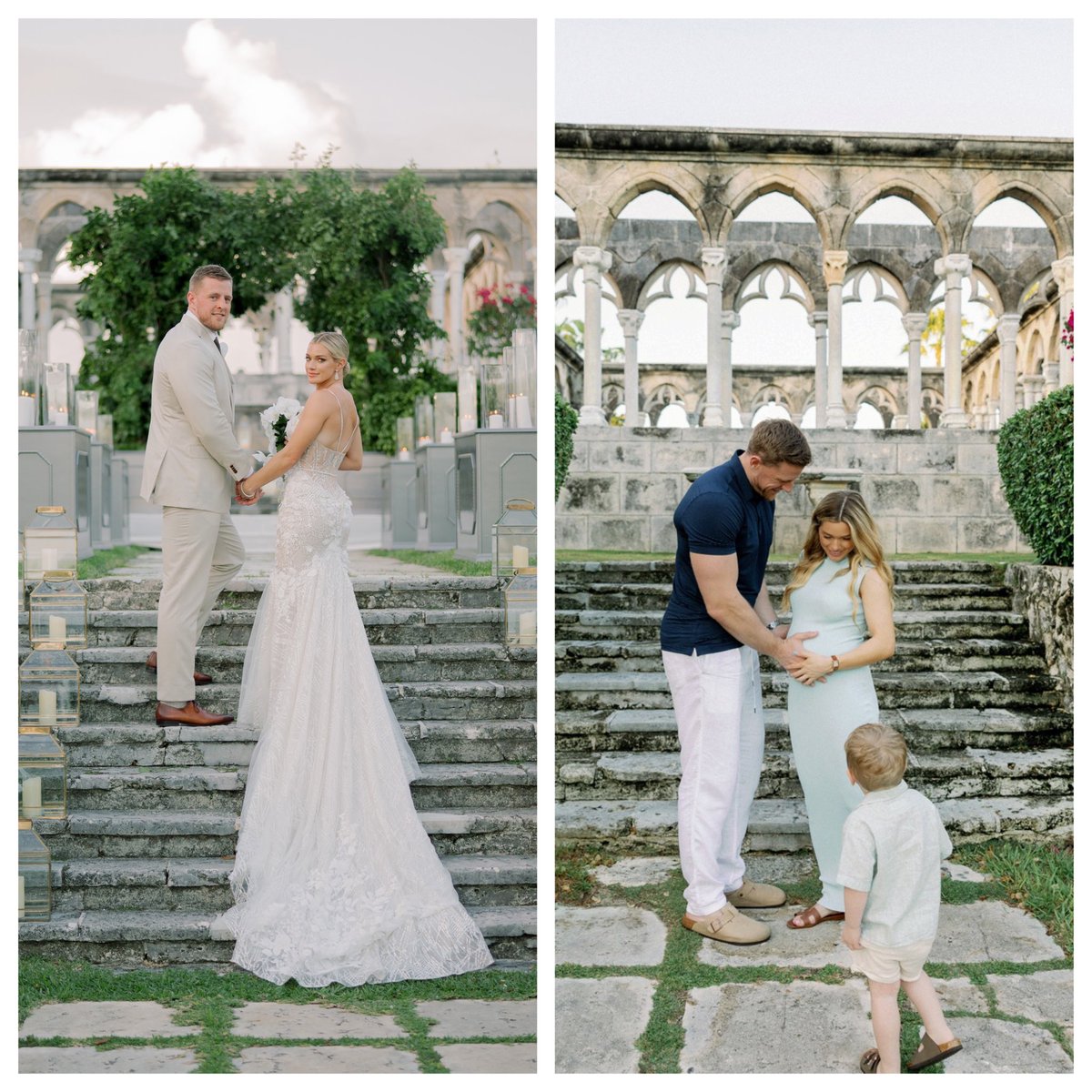 JJWatt's tweet photo. 5 Years.
Same Day.
Same Spot. 

Somehow even happier now,
which I didn’t know was possible.

Happy Anniversary @KealiaOhai!
❤️💙 https://t.co/xsM4DSwyMw