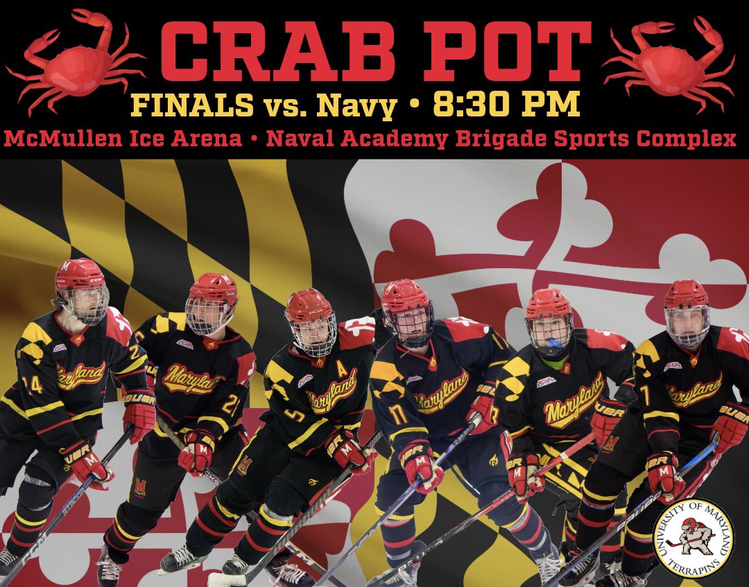 ITS CRAB POT GAME DAY # 2 🦀

Today we play Navy in the Crab Pot finals at 8:30 PM. We will be broadcasting live on YouTube on the Naval Academy Brigade Sports Complex!