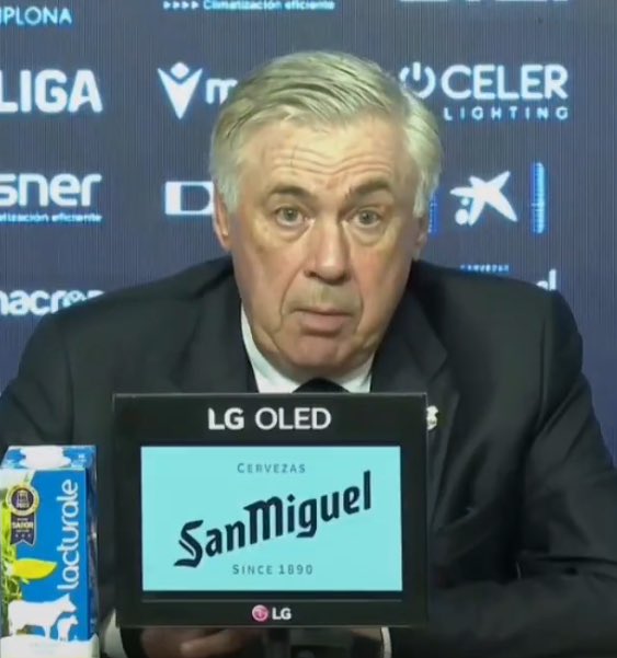 theMadridZone's tweet photo. 🚨 “Will you talk to Jude Bellingham about his actions?”

Carlo Ancelotti: “I want to speak to the referee NOT Jude Bellingham.” https://t.co/WqRjatqx4Y