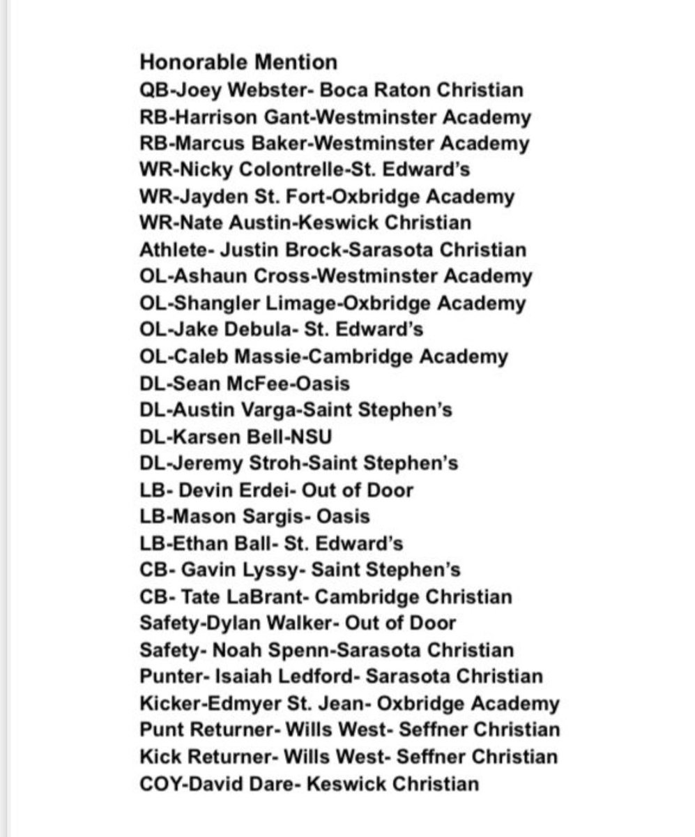 Karsen Bell (@karsenbell_2029) on Twitter photo Beyond blessed to be in honorable mentions for SSAA (First 8th grader in history) #classof2029
<a href="/larryblustein/">Blustein Recruiting</a> <a href="/coach__norman/">Coach Norman</a> <a href="/CoachBrandon86/">Brandon Williams</a> <a href="/TMONEY56/">Ty</a> <a href="/CalebSisk_/">Caleb Sisk</a> <a href="/PrepRedzoneFL/">Prep Redzone Florida</a> <a href="/NorthFreshCane/">North Fresh RNG</a> <a href="/ChadSimmons_/">ChadSimmons</a> <a href="/NP_Florida/">Chad Jamison</a> <a href="/RivalsWardlaw/">Lee Wardlaw</a> <a href="/coach_bnapier/">COACH BILLY NAPIER</a> Beyond blessed to be in honorable mentions for SSAA (First 8th grader in history) #classof2029
<a href="/larryblustein/">Blustein Recruiting</a> <a href="/coach__norman/">Coach Norman</a> <a href="/CoachBrandon86/">Brandon Williams</a> <a href="/TMONEY56/">Ty</a> <a href="/CalebSisk_/">Caleb Sisk</a> <a href="/PrepRedzoneFL/">Prep Redzone Florida</a> <a href="/NorthFreshCane/">North Fresh RNG</a> <a href="/ChadSimmons_/">ChadSimmons</a> <a href="/NP_Florida/">Chad Jamison</a> <a href="/RivalsWardlaw/">Lee Wardlaw</a> <a href="/coach_bnapier/">COACH BILLY NAPIER</a>