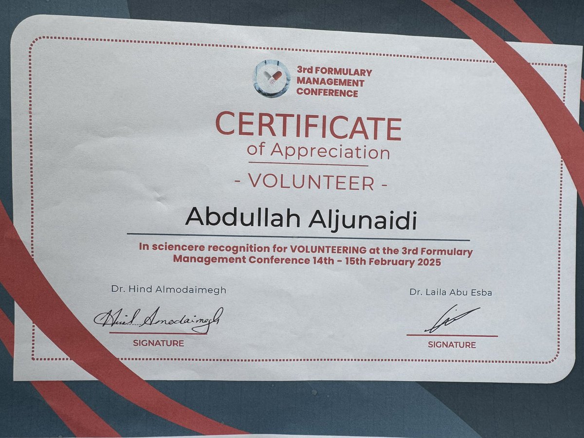Ph_AbdullahTJ's tweet photo. It was a great experience at The 3rd Formulary Management Conference 🙏🏻 https://t.co/EvHYf2ZszG