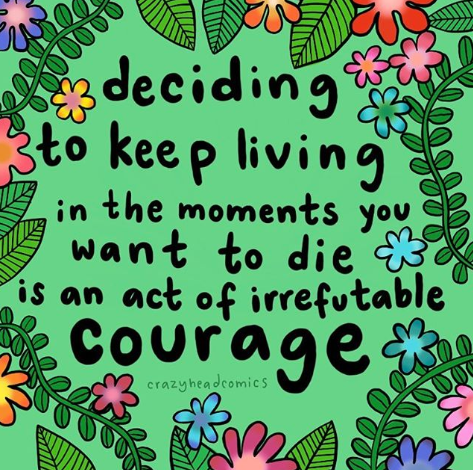 NAMICommunicate's tweet image. Your strength is real and your courage is valid. 💚 If you&apos;re struggling, you&apos;re not alone—help is just a call or text away. Dial 988 for free, 24/7 support. @988Lifeline

Image by @crazyheadcomics on instagram