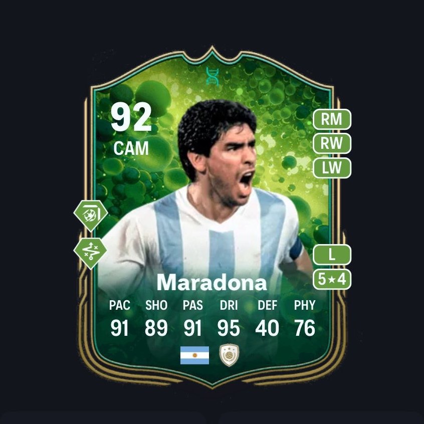 FutXpert's tweet photo. 🚨 MARADONA 500k Evo for FREE

• ✅ Like &amp; Retweet 
• ✅ Comment your consoles
• ✅ Follow me for DMs
• ✅ Interact with pinned tweet 

Winner soon 📩🫡 https://t.co/4cb9MCz4KH