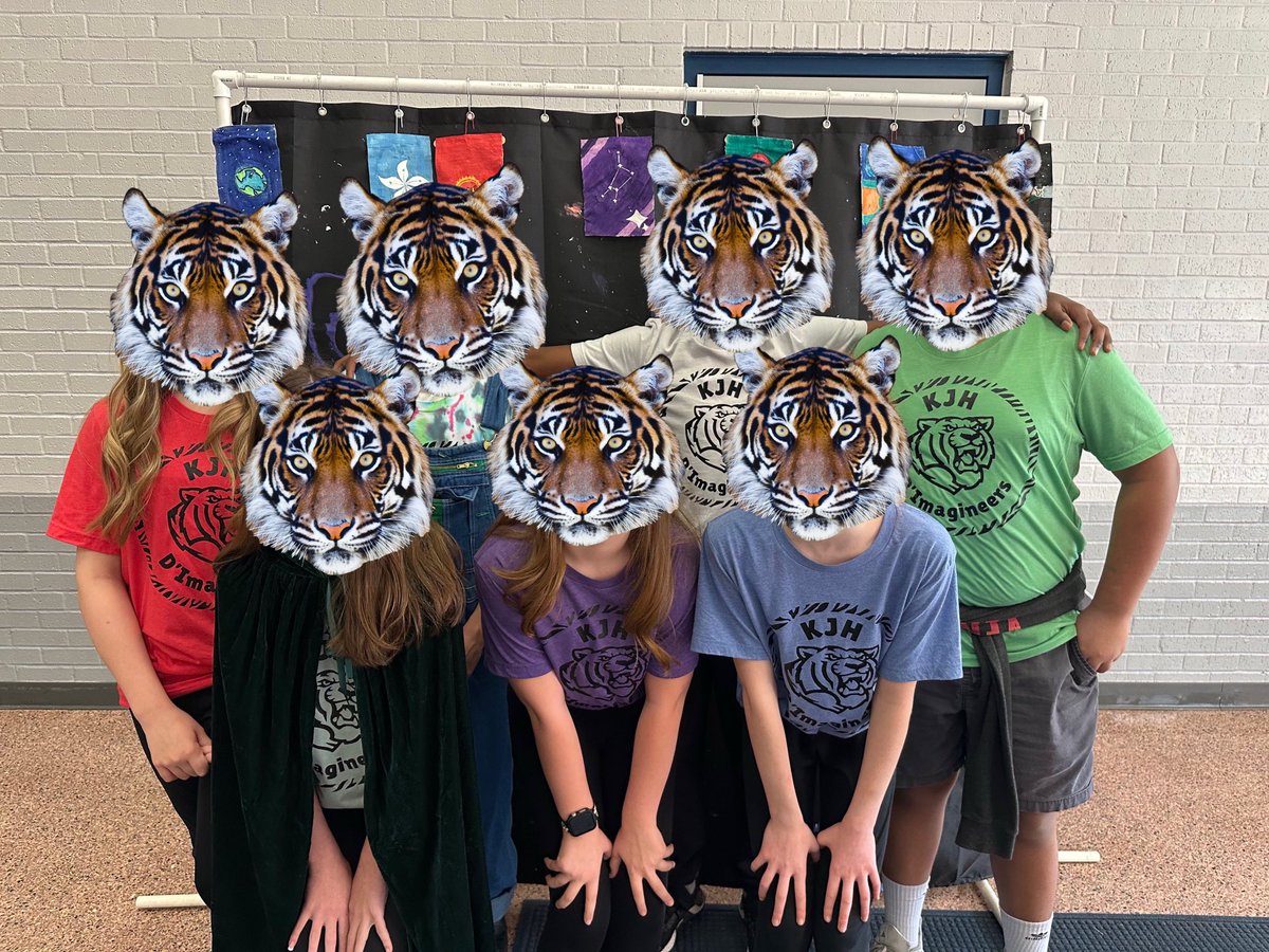 Tiger Destination Imagination Time —D’Imagineers from KJH showing their talents with Walk the High Wire Challenge at the regional competition! Ready to roar! #GT ⁦<a href="/katyisd/">Katy ISD</a>⁩