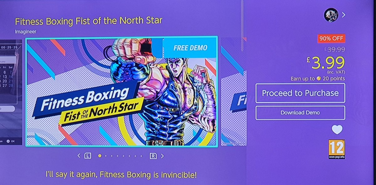 leighwynne33's tweet photo. I've got most of the #fitnessboxing games on the #NintendoSwitch, but this was too good to pass up!
I enjoyed the demo, so I thought, why not!
#FitnessboxingfistoftheNorthstar #eshopsale https://t.co/CPr8fCMemC