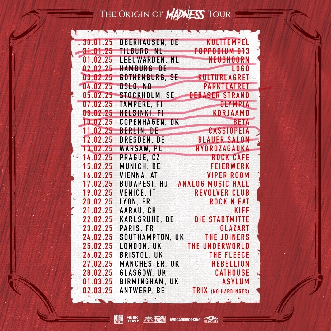 The Origin of Madness tour is now halfway through!🤘 The shows have been wild and we can’t thank everyone enough for coming out!