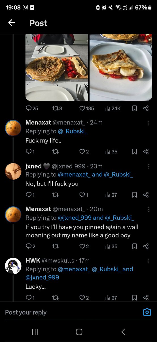 Having e-sex in a post about pancakes is INSANE 😭😭😭