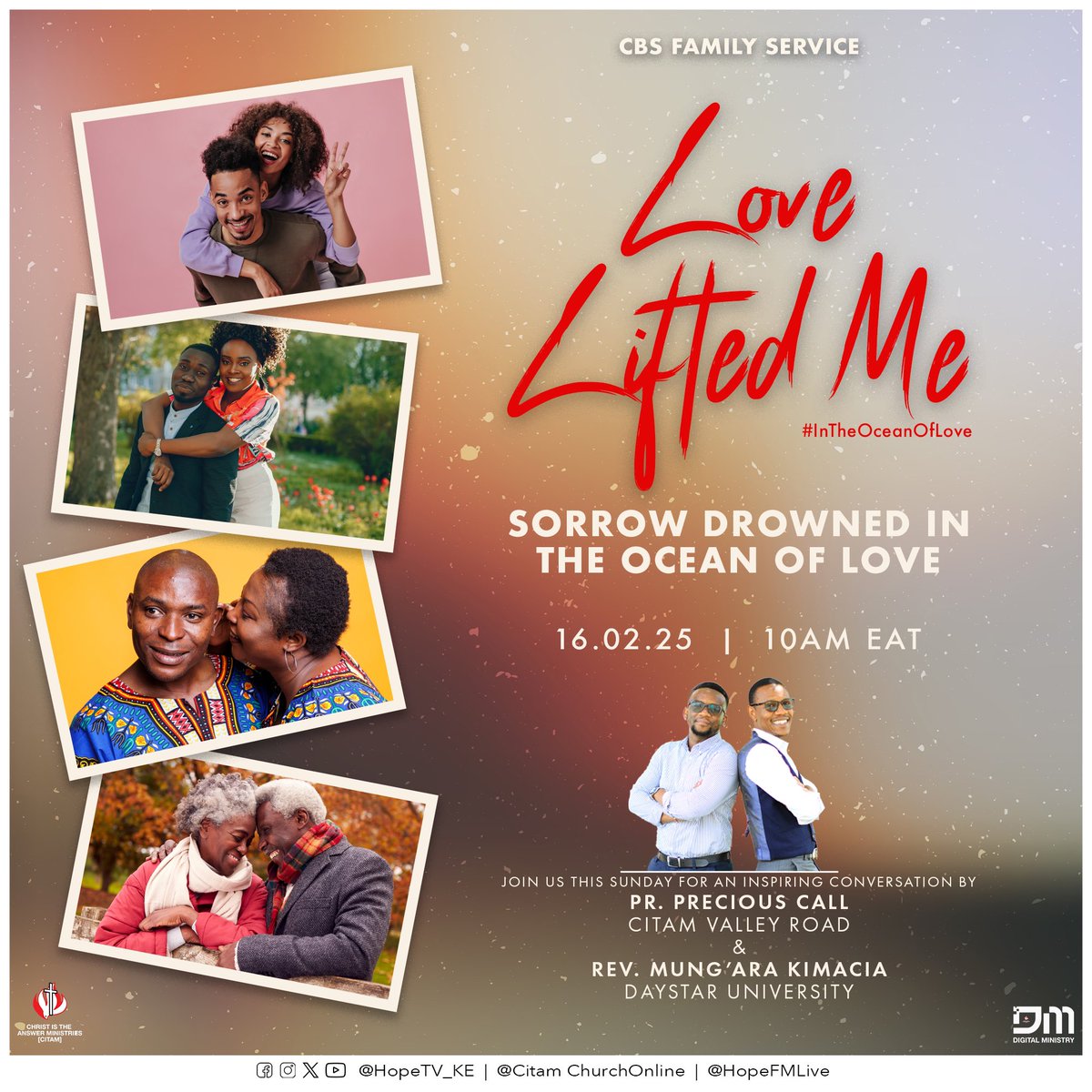 Kwame Rubadiri (@kwamerubadiri) on Twitter photo The transitions of life are where love finds full expression. Join the conversation on CBS Family Service with <a href="/call_precious/">Precious Call</a> and <a href="/MKimacia/">Mungara Kimacia</a> as they share how they were #FoundByLove in the midst of bereavement. <a href="/CITAMOnline/">CITAM Church Online</a> <a href="/codede2/">Calisto Odede</a> <a href="/HopeTV_KE/">Hope TV Kenya</a> Spread the Love The transitions of life are where love finds full expression. Join the conversation on CBS Family Service with <a href="/call_precious/">Precious Call</a> and <a href="/MKimacia/">Mungara Kimacia</a> as they share how they were #FoundByLove in the midst of bereavement. <a href="/CITAMOnline/">CITAM Church Online</a> <a href="/codede2/">Calisto Odede</a> <a href="/HopeTV_KE/">Hope TV Kenya</a> Spread the Love