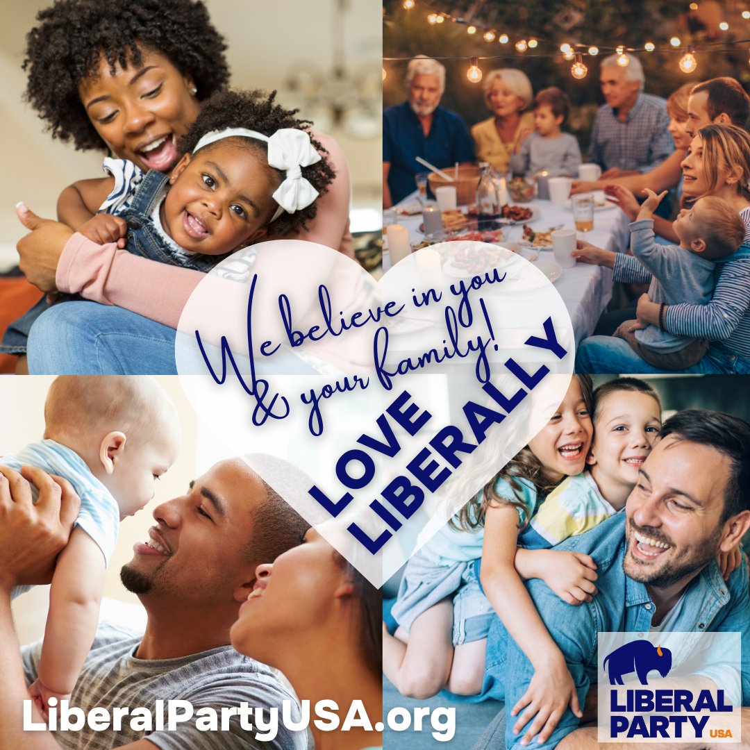 LiberalParty_'s tweet photo. Thank you for joining us this week in celebrating families, friends, and loved ones! Every person has a different situation -- there's no one size fits all solution for families. You deserve advocates in office that respect you! Live &amp; Love Liberally! 🦬 ❤ 🤍 💙 🗽 https://t.co/QjTbmAABiz