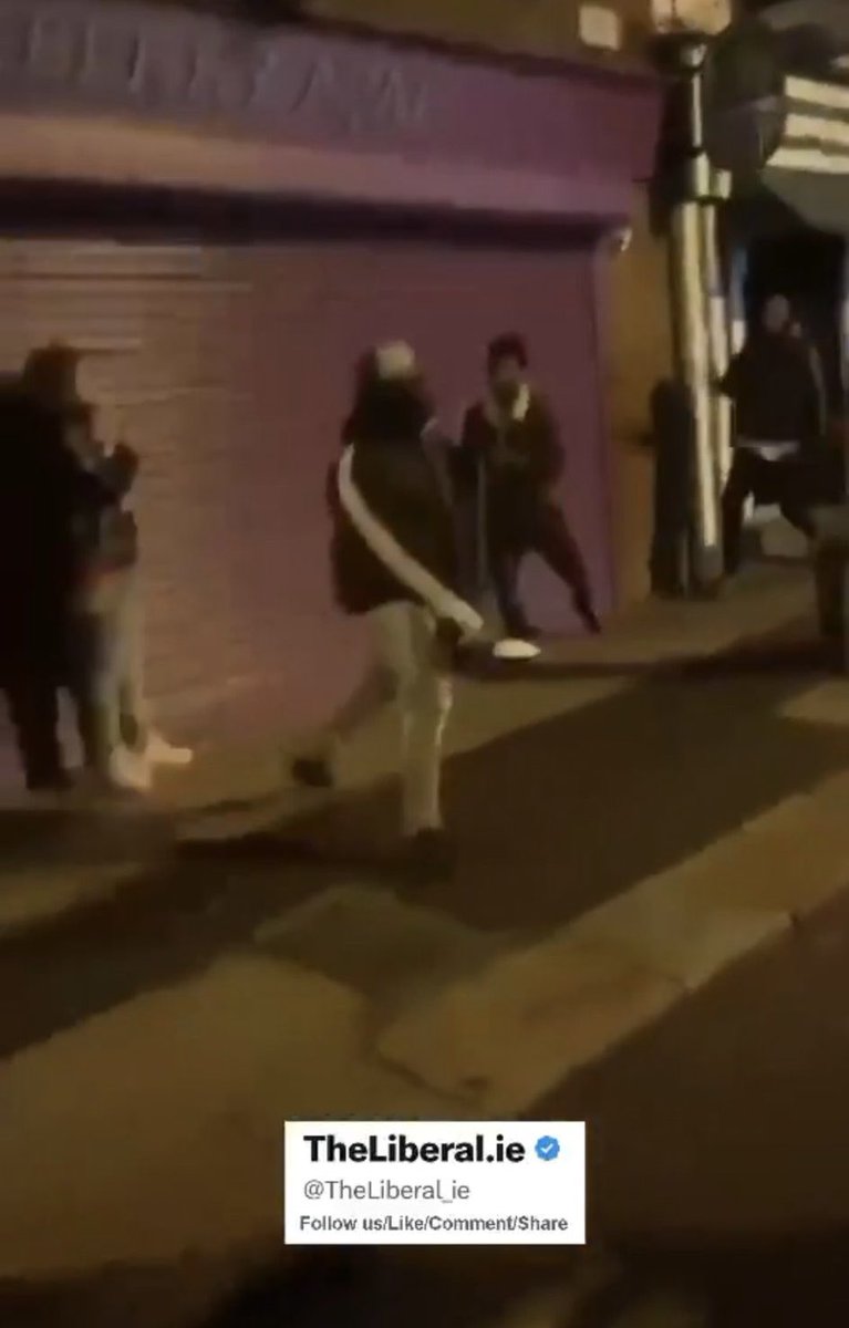 This migrant openly carried a knife in central Dublin last night.
He shouldn’t be “jailed for life”, as many are calling for, he and his entire family should deported to whatever rat hole his family came from.