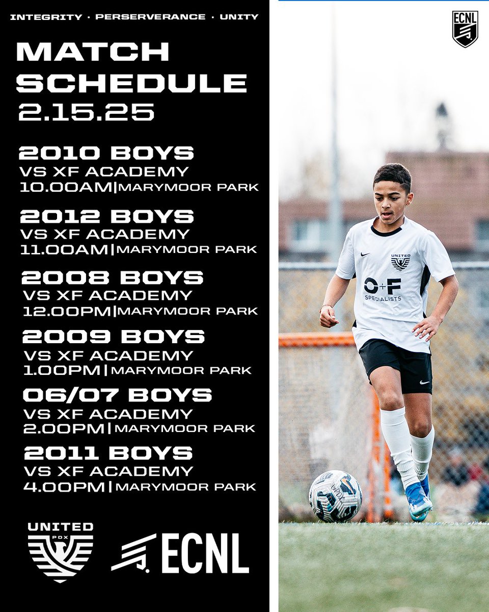Good luck to our 6 teams up in Seattle for some ECNL league play against XF. 

#weareunited #unitedpdx #playunited