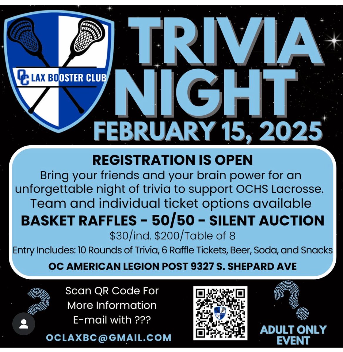 oclaxbc's tweet photo. See you all tonight! We still have a few spots available. Register now pay at the door
Link: https://t.co/2Jkf8r8bMQ? https://t.co/CMUnsrDKNv