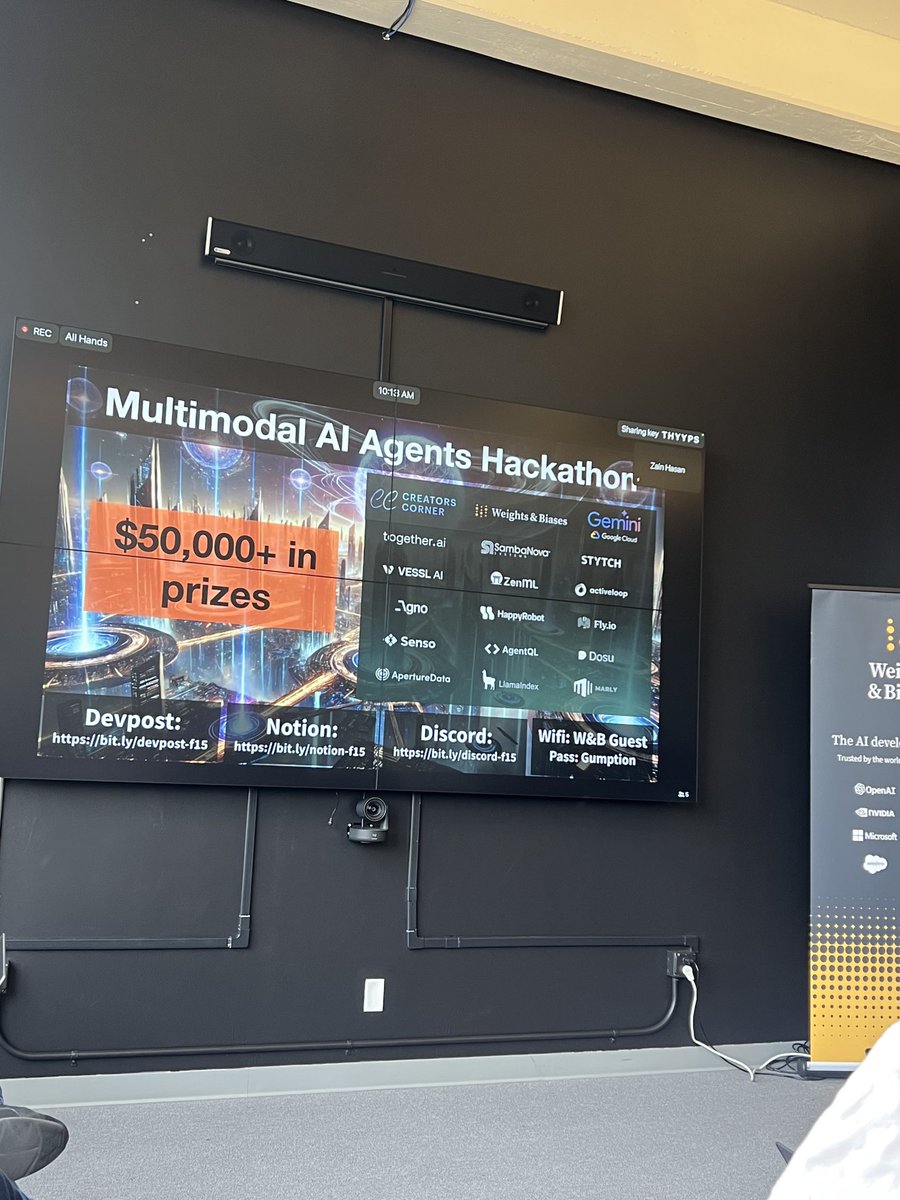 vishakha041's tweet image. multimodal AI agents coming in hot from creator corners hackathon at @weights_biases @ApertureData
#aperturedb #multimodalai