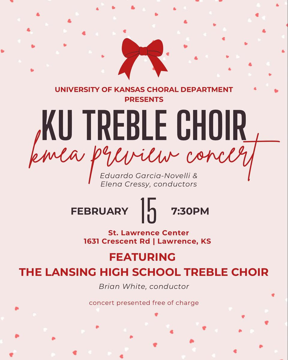 LansingHSChoirs's tweet photo. We are excited to perform tonight with @MusicKU en route to @ksmea! #relentlesspursuitofexcellence #leavealegacy #proudofthepride https://t.co/w4LiTm1FbI