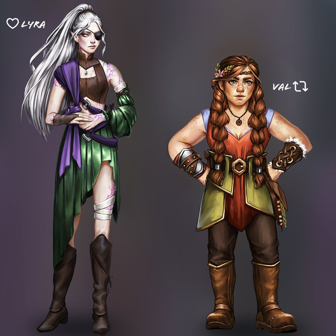 StarDrifters's tweet photo. New story characters are joining the game soon! ✨

Heart vs. Mystery. 💜⚔️
Are you #TeamLyra? Drop a ❤️!
Or #TeamVal? Hit that 🔁!
👉 Wishlist &amp; Play: https://t.co/YSUZTRNxN4
#FirstDwarf #ScreenshotSaturday #IndieGame #IndieDev #Steam https://t.co/gDgTPSUsgx
