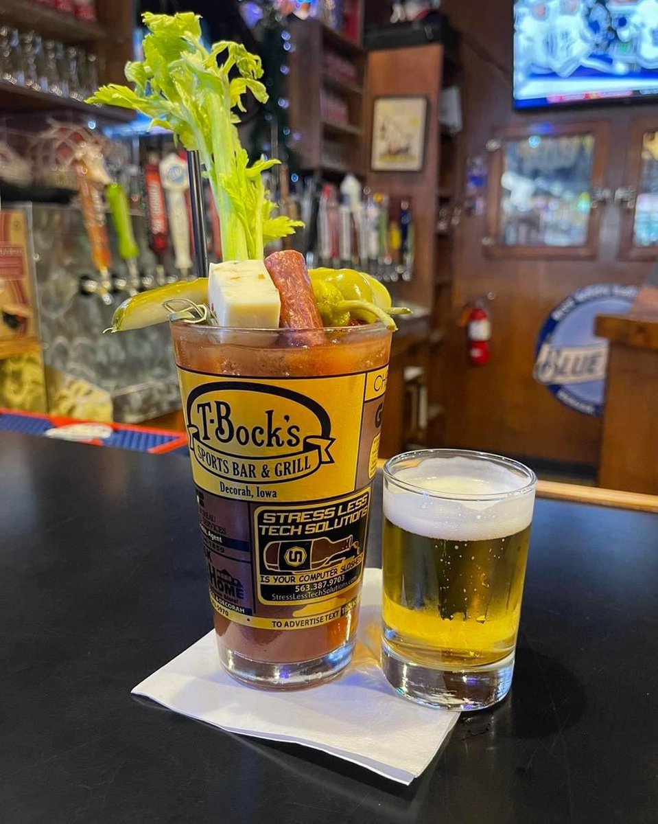 Snow days are great days to try our Hot Honey Chicken Sandwich with a delicious Bloody Mary! Stop in today!!!